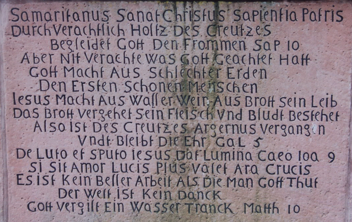 Steinernes Kreuz Fronttext