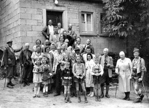 Wandergruppe Juni 1952 Hof Hundsrück