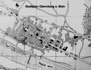 Stadtplan Obernburg a. Main 1945