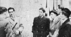 Sänger beim Ständchen an Neujahr 1954