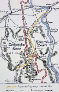 Plan Bachgaubahn Tafel Großostheim