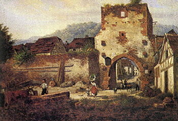 Das teilweise zerfallene Maintor
