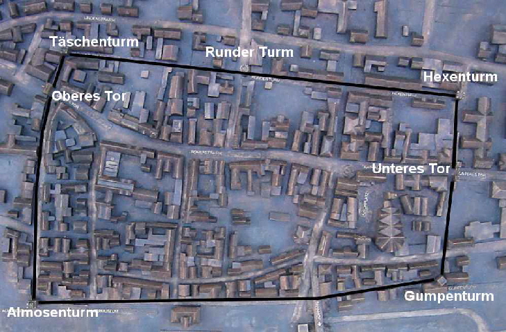 Stadtplan Stadtrelief