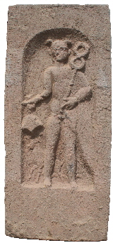 Reliefs des Viergöttersteins. Merkur