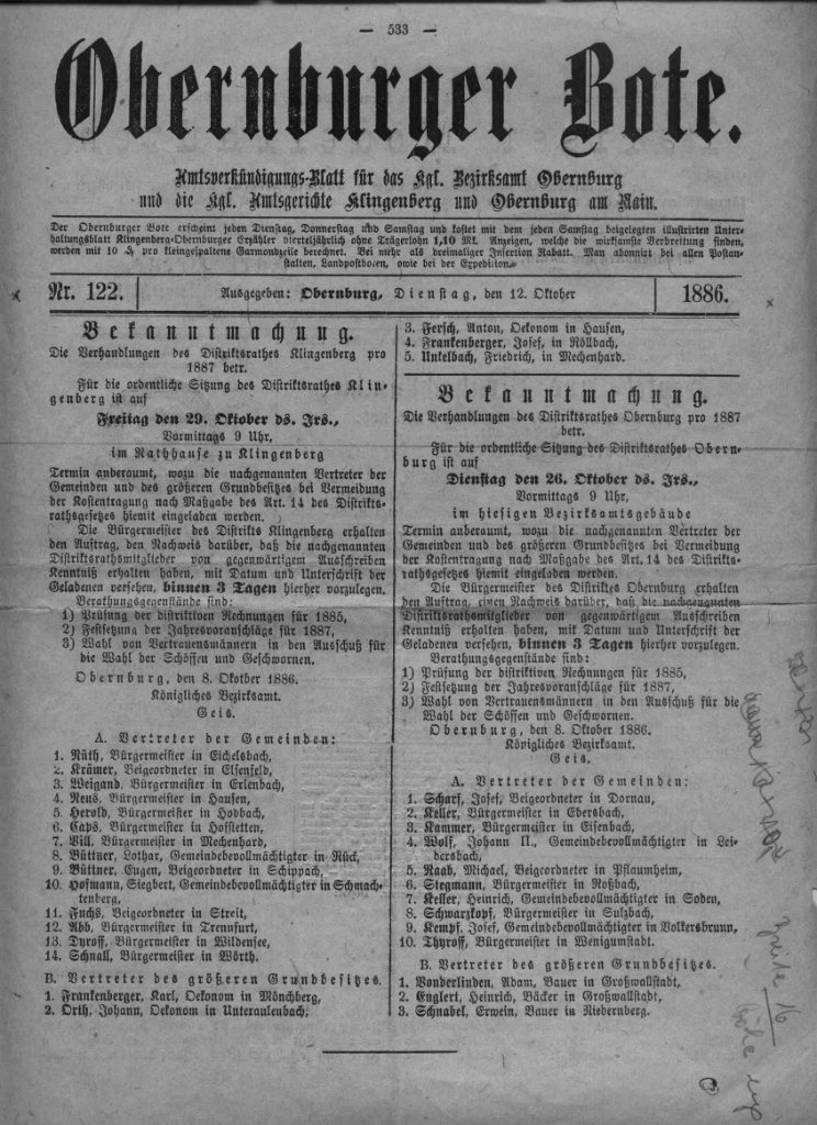 Bingemer Bekanntmachung_ObernburgerBoteNr122 1886