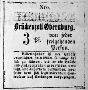 Brückenzollticket