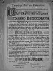 Ehrenbürgerbrief E. Deckelmann