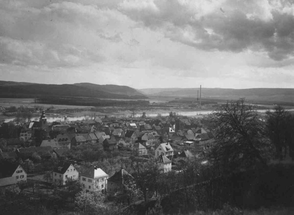 Blick auf Stadt vom Jahnshügel, wenig bebaut