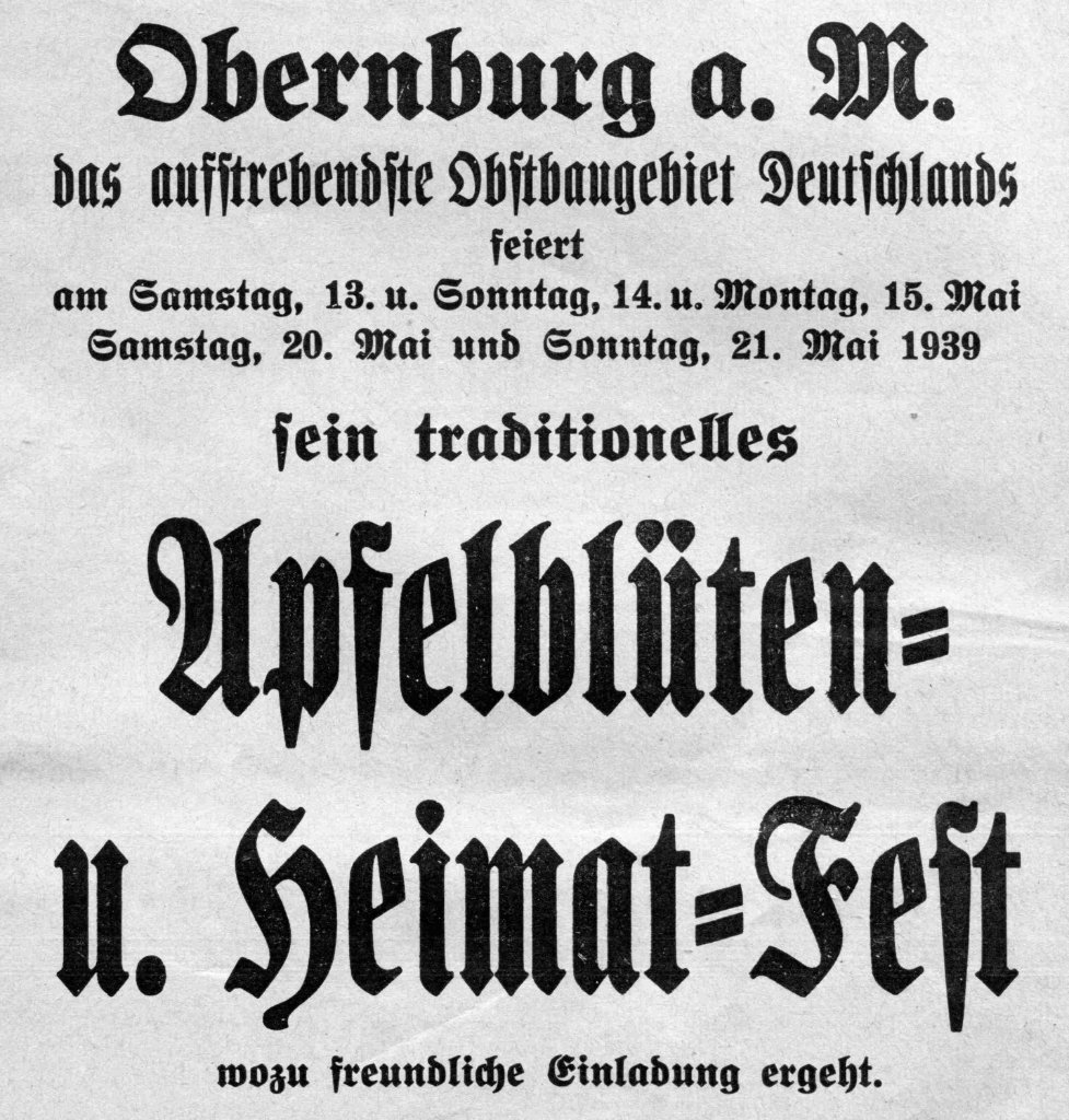 Apfelblütenfest 1939