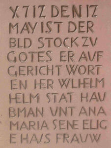 Lindenstrasse Inschrift