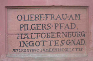 Pilgerspfad Inschrift