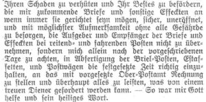 Post Verpflichtungsurkunde