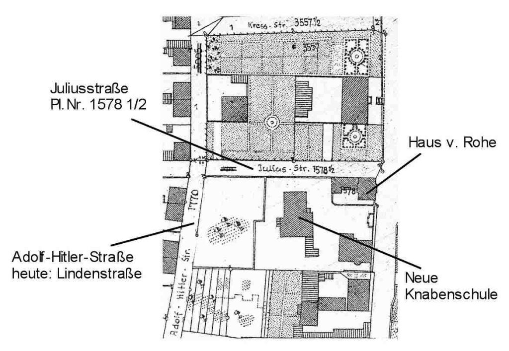 Ausschnitt aus dem Vermessungsverzeichnis 212 von 1941