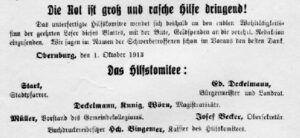 Schwarzviertelbrand Spendenaufruf