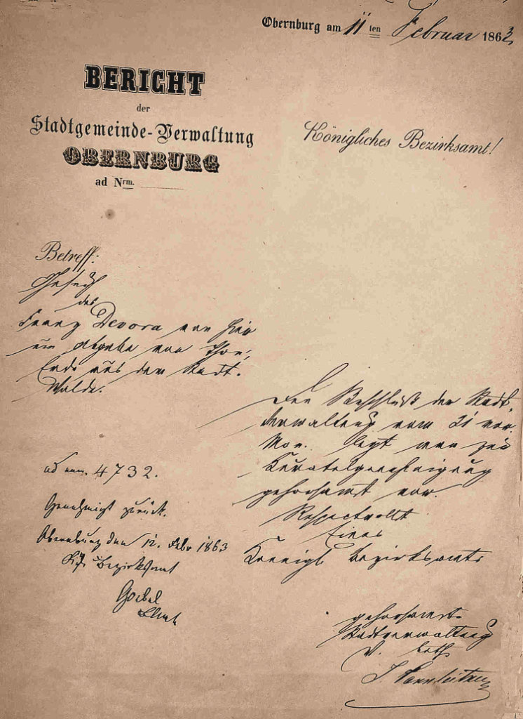 Ziegelhütte Genehmigungsschreiben