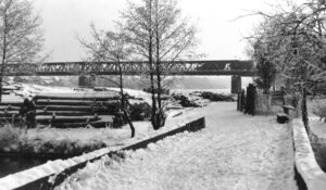 Holzlagerplatz in Obernburg